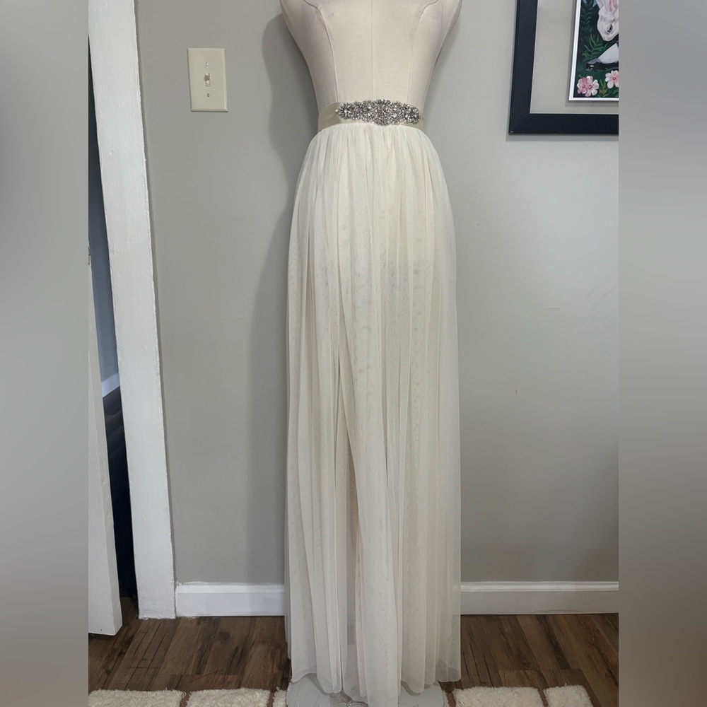 Tulle Maxi Skirt Removable Embellished Waist Bridal Wedding Costume - Picture 5 of 5